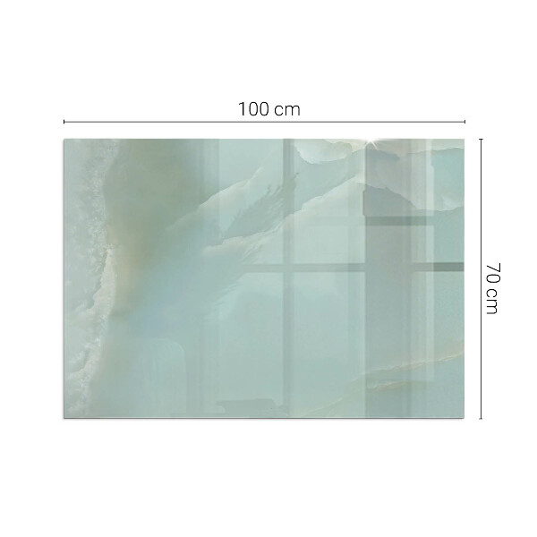 Rechteckige Glasplatte für Öfen Zartes Marmormuster