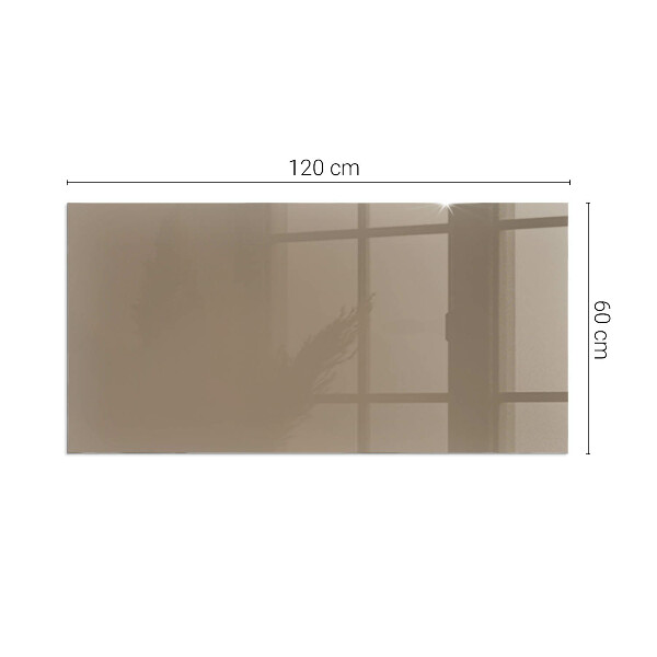 Rechteckige Funkenschutzplatte aus Glas Farbe Braun