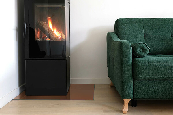 Rechteckige Glasplatte für Öfen Farbe Braun