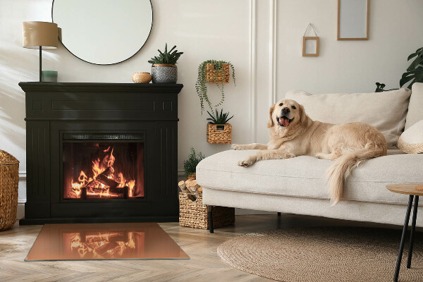 Rechteckige Glasplatte für Öfen Farbe Braun