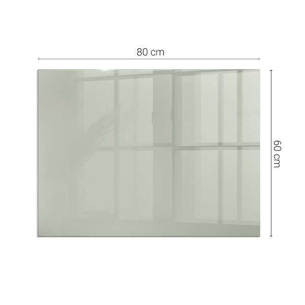 Rechteckige Funkenschutzplatte aus Glas Farbe Graugrün