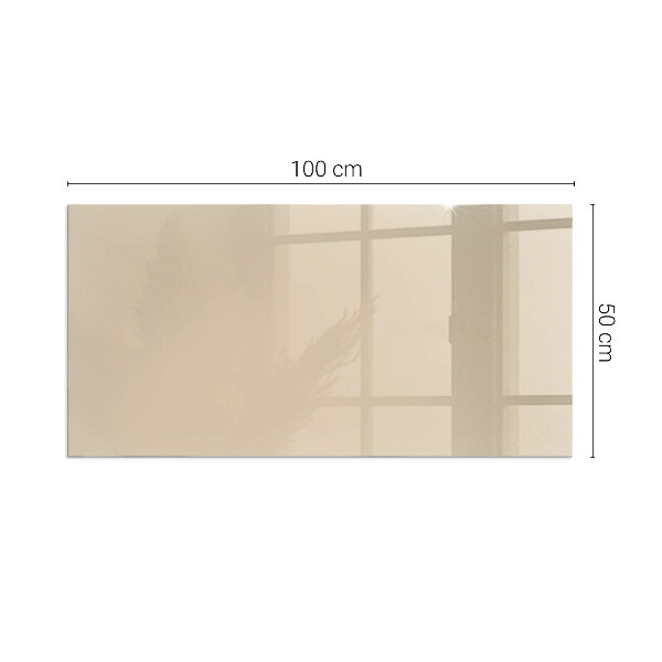 Rechteckige Funkenschutzplatte aus Glas Farbe Beige