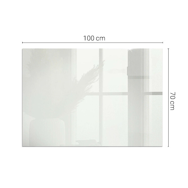 Rechteckige Funkenschutzplatte aus Glas Elfenbeinfarbe