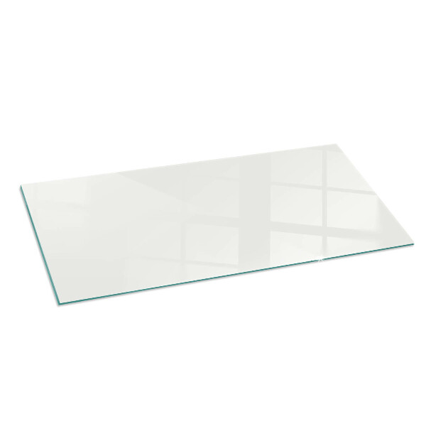 Rechteckige Funkenschutzplatte aus Glas Elfenbeinfarbe