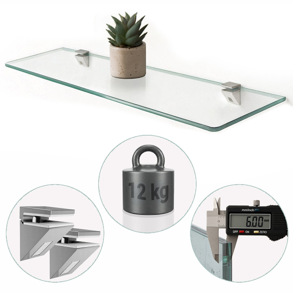 Glasablage für Badezimmer 40x13 cm