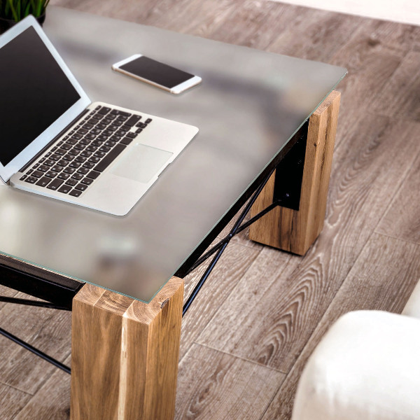 Quadratische transluzente Glastischplatte