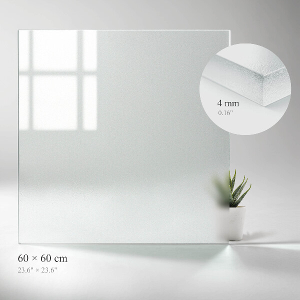 Quadratische transluzente Glastischplatte