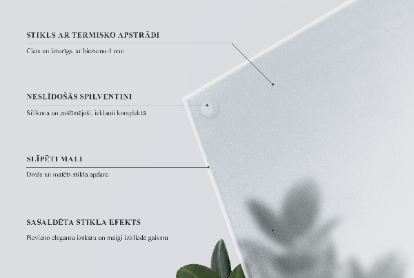 Runde transluzente Tischplatte