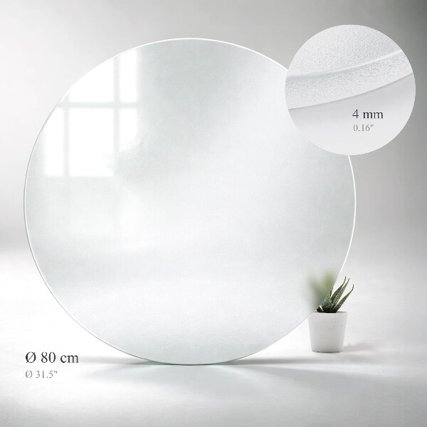 Runde transluzente Tischplatte