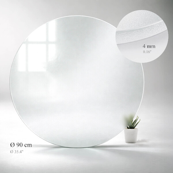 Runde transluzente Tischplatte