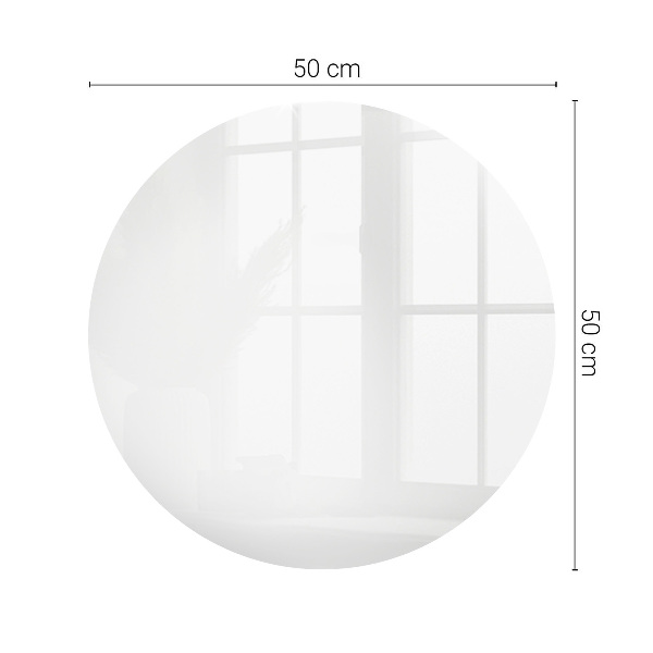 Runde glasplatte für tisch Reinweiß