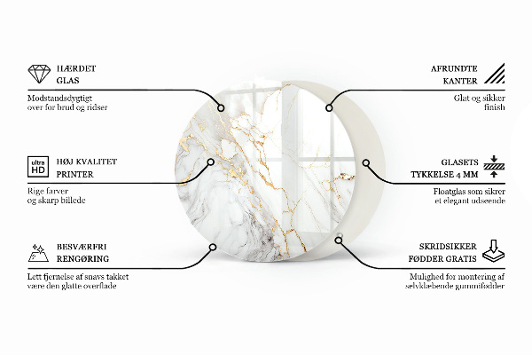 Runde glasplatte für tisch Stilvolles Waldmotiv