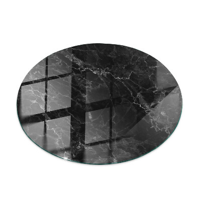 Runde glasplatte für tisch Marmor mit feinen Adern