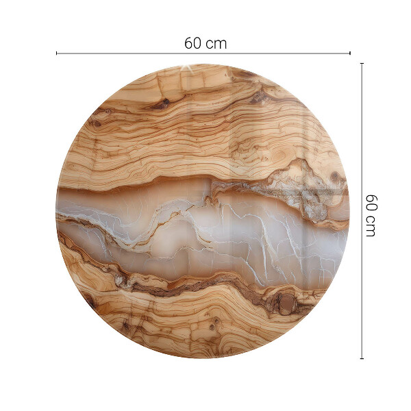 Runde glasplatte für tisch Holz im Einklang mit Harz