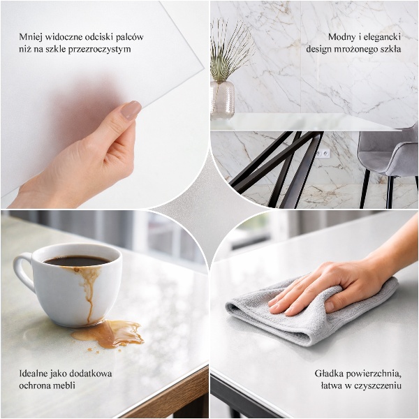 Rechteckige transluzente Glas-Tischplatte