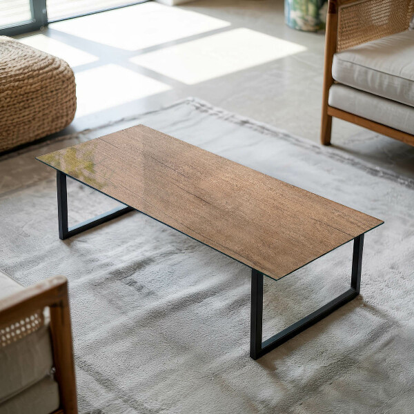 Rechteckige tischplatte glas Der Charme von Naturholz