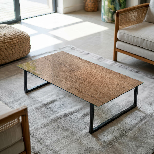 Rechteckige tischplatte glas Der Charme von Naturholz