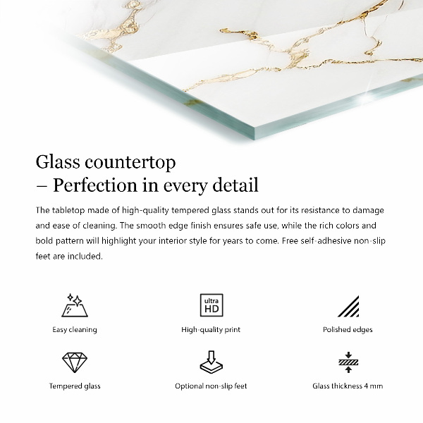 Rechteckige tischplatte glas Elegantes Schwarz.