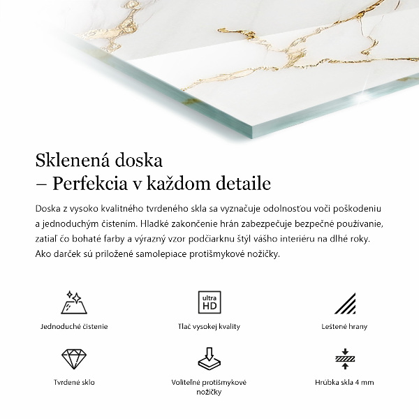 Rechteckige tischplatte glas Marmor-Grafikkomposition