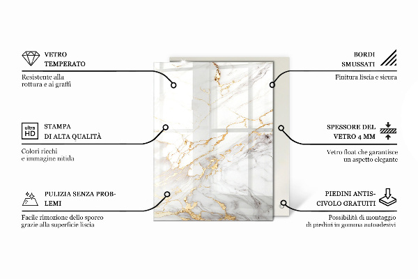 Rechteckige tischplatte glas Kratzer auf der Betonoberfläche