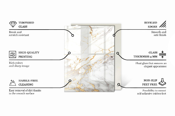 Rechteckige tischplatte glas Kratzer auf der Betonoberfläche