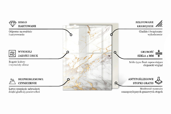 Rechteckige tischplatte glas Dekorative Mosaike mit Details