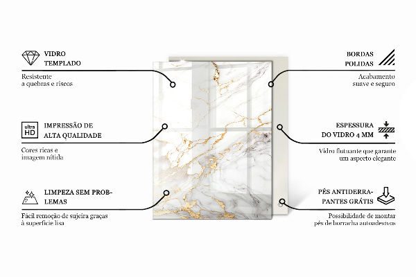 Rechteckige tischplatte glas Dekorative Mosaike mit Details