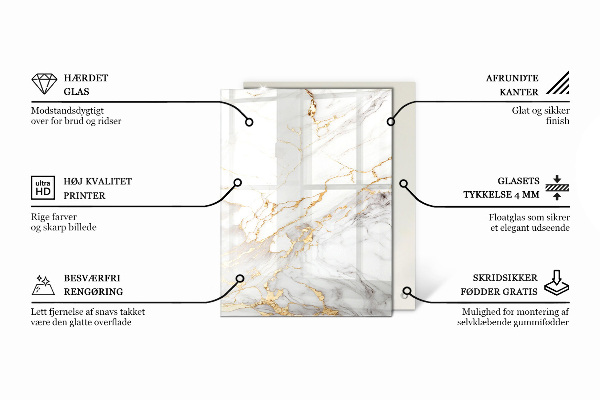Rechteckige tischplatte glas Dekorative Mosaike mit Details