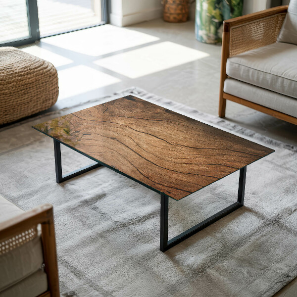 Rechteckige tischplatte glas Stilvolles Waldmotiv