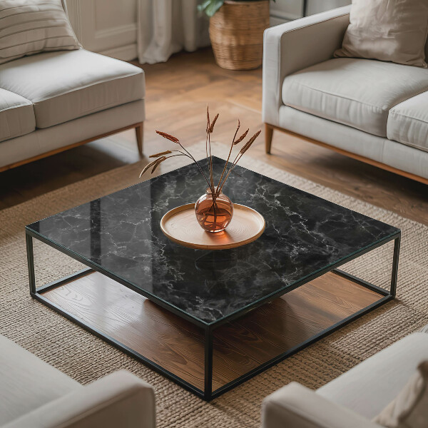 Rechteckige tischplatte glas Marmor mit feinen Adern