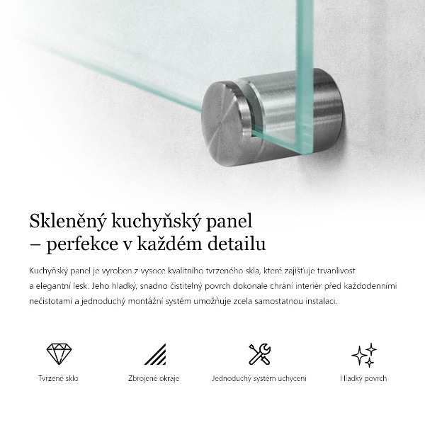 Küchenrückwand transparent 100x30 cm