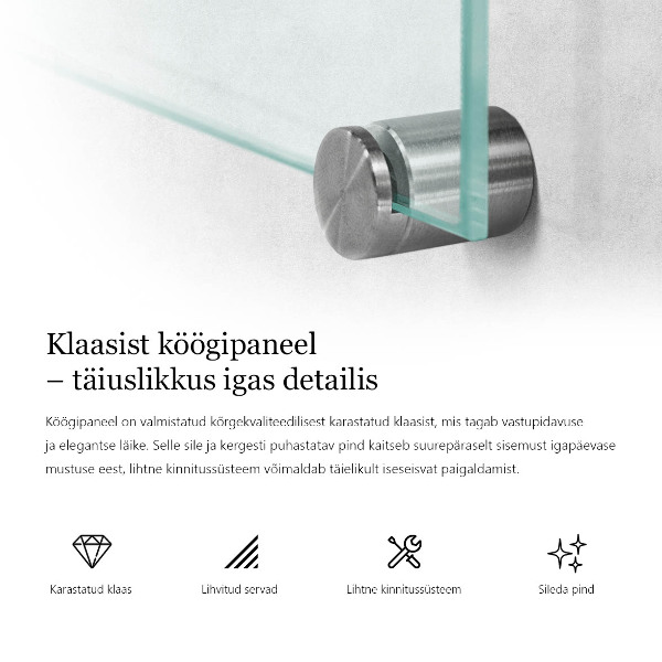 Küchenrückwand transparent 100x50 cm