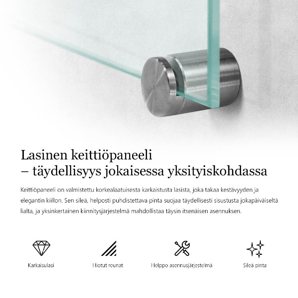 Küchenrückwand transparent 100x50 cm