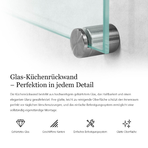 Spritzschutz für die Küche transparent 120x60 cm