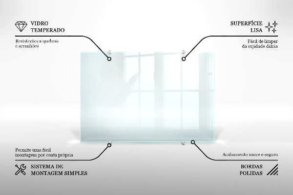 Spritzschutz für die Küche transparent 120x60 cm