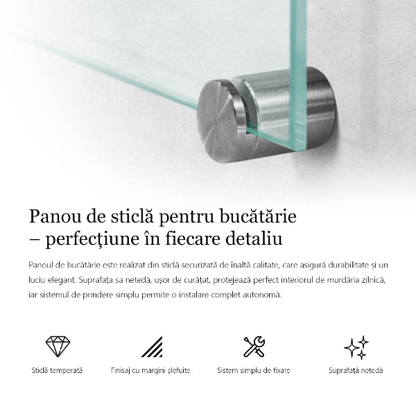 Spritzschutz für die Küche transparent 120x60 cm