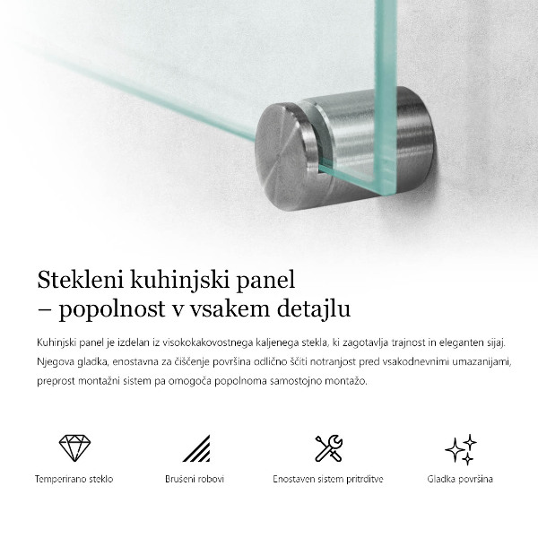 Spritzschutz für die Küche transparent 120x60 cm