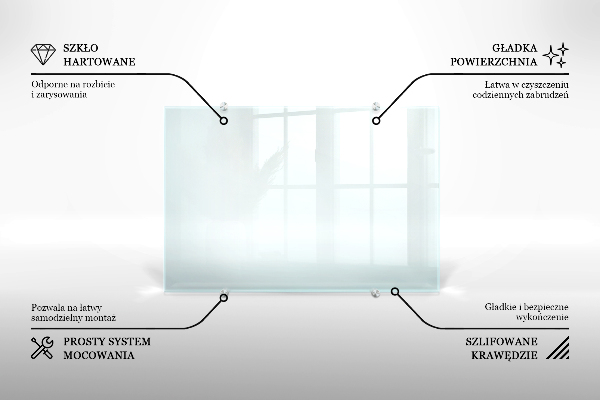 Spritzschutz für die Küche transparent 120x60 cm