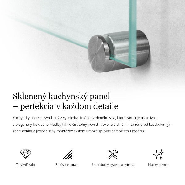 Spritzschutz für die Küche transparent 125x50 cm