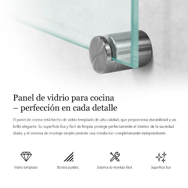 Spritzschutz für die Küche transparent 140x70 cm