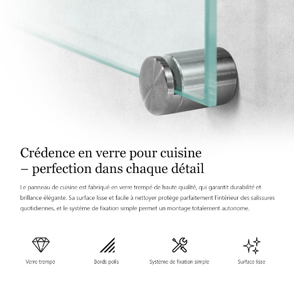 Küchenrückwand transparent 60x60 cm