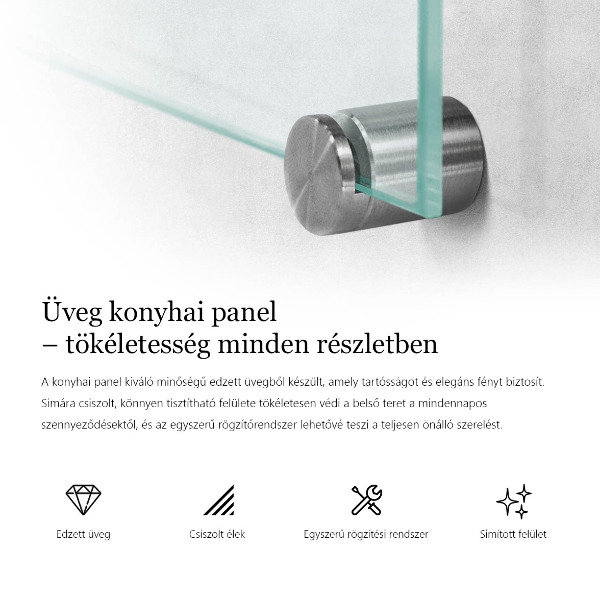 Küchenrückwand transparent 80x60 cm