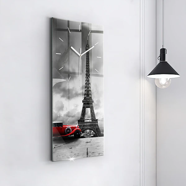 Vertikale Uhr mit motiv Effelturm Paris