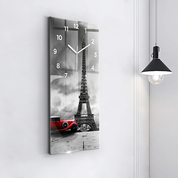 Vertikale Uhr mit motiv Effelturm Paris