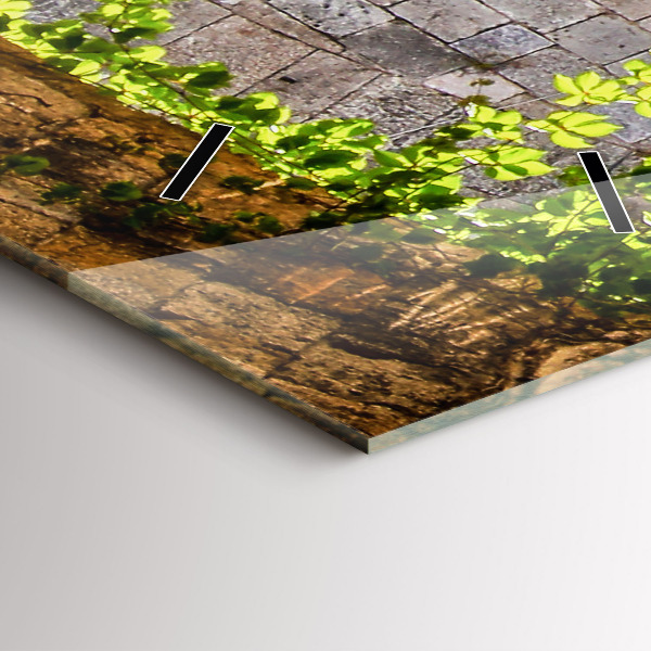 Vertikale Uhr mit motiv Malerische Straße von Rhodos