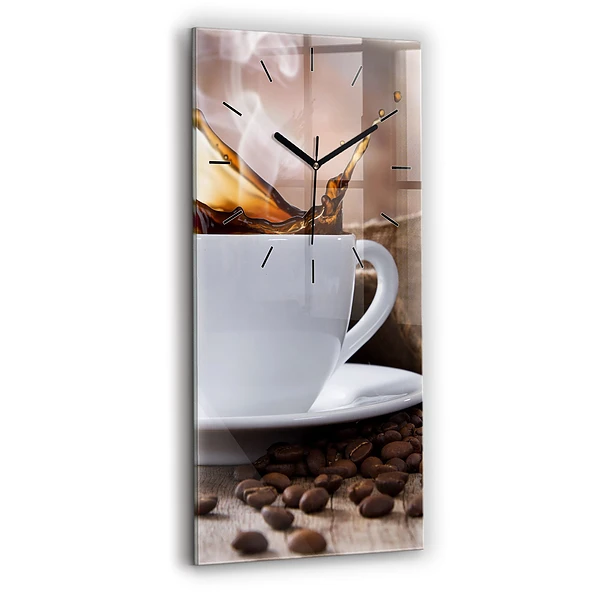 Vertikale Uhr mit motiv Eine Tasse Kaffee