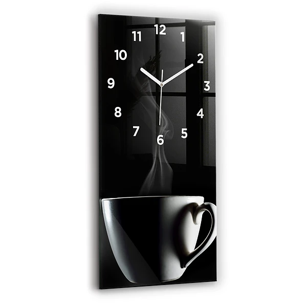 Vertikale Uhr mit motiv Tasse Kaffee