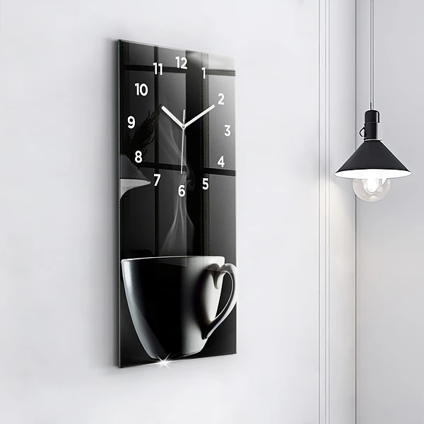 Vertikale Uhr mit motiv Tasse Kaffee
