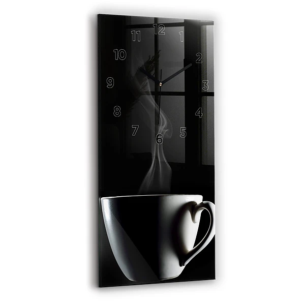 Vertikale Uhr mit motiv Tasse Kaffee