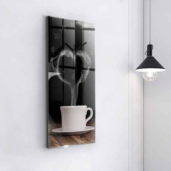 Vertikale Uhr mit motiv Tasse heißer Kaffee